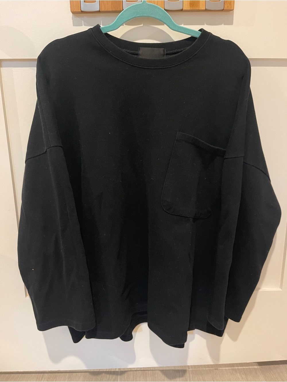 Oversized Long Sleeve Pocket Tee
